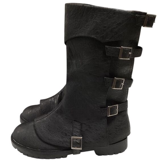 Funtasma Boots Mens 8 9 Black Pirate Captain Medieval Knight Aristocrat Nobleman - Picture 9 of 12